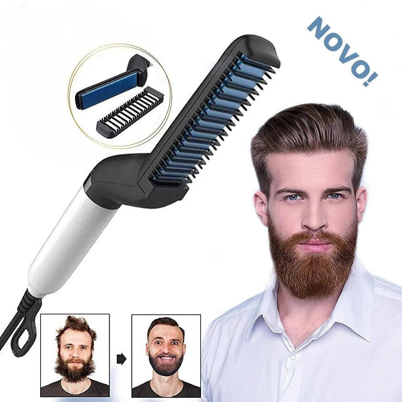 Modelador e Alisador de Cabelo e Barba Masculina