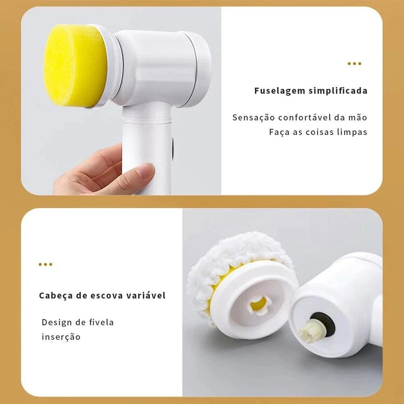 Escova de limpeza elétrica 3 em 1