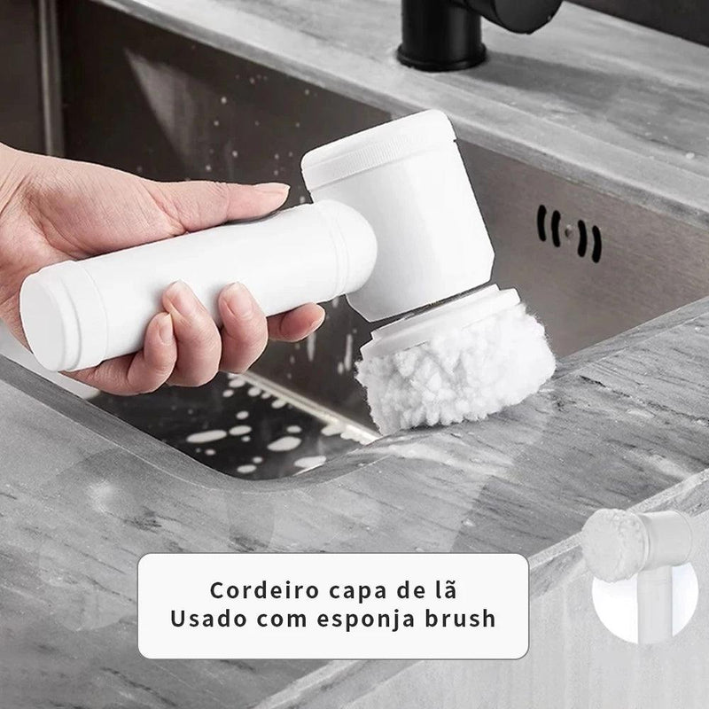 Escova de limpeza elétrica 3 em 1